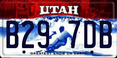 UT license plate B297DB