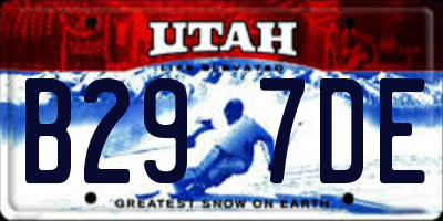 UT license plate B297DE