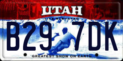 UT license plate B297DK