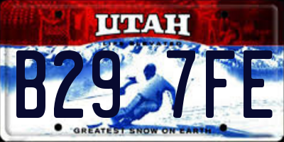 UT license plate B297FE