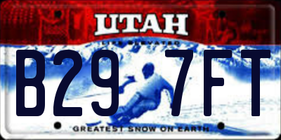 UT license plate B297FT