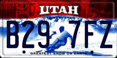 UT license plate B297FZ