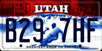 UT license plate B297HF