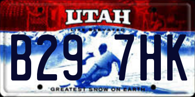 UT license plate B297HK