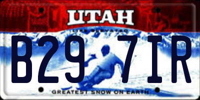 UT license plate B297IR