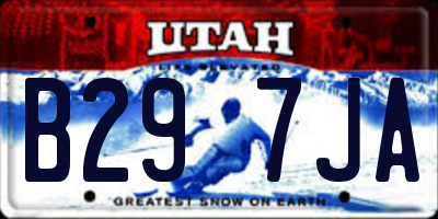 UT license plate B297JA