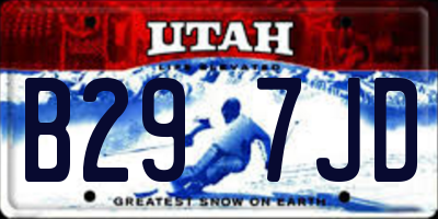 UT license plate B297JD