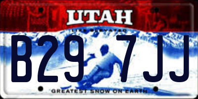 UT license plate B297JJ