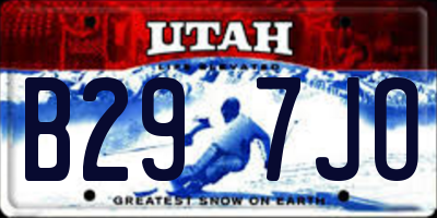 UT license plate B297JO