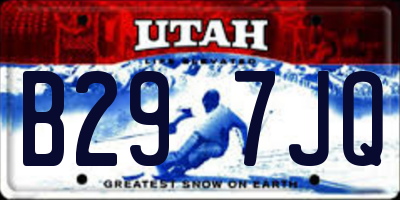 UT license plate B297JQ