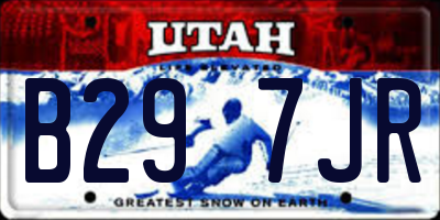 UT license plate B297JR