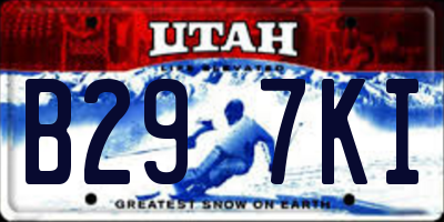 UT license plate B297KI