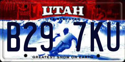 UT license plate B297KU