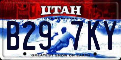 UT license plate B297KY