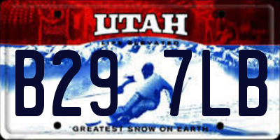 UT license plate B297LB