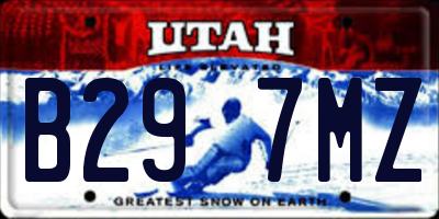 UT license plate B297MZ