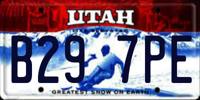 UT license plate B297PE