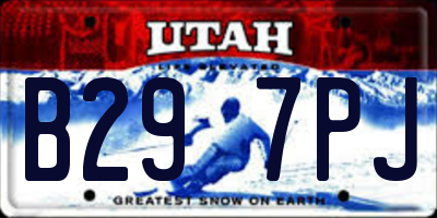 UT license plate B297PJ