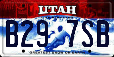 UT license plate B297SB