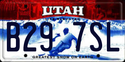 UT license plate B297SL