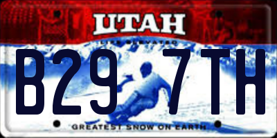 UT license plate B297TH