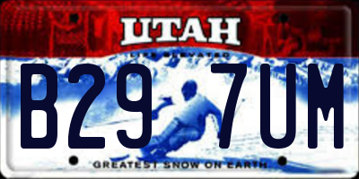 UT license plate B297UM