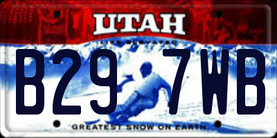 UT license plate B297WB