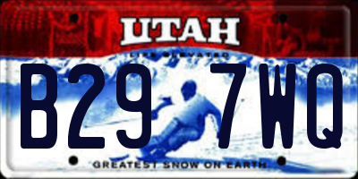 UT license plate B297WQ