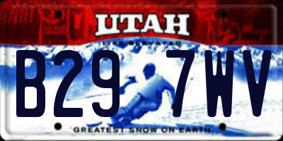 UT license plate B297WV