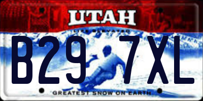 UT license plate B297XL