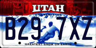 UT license plate B297XZ