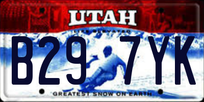 UT license plate B297YK