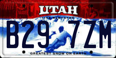 UT license plate B297ZM
