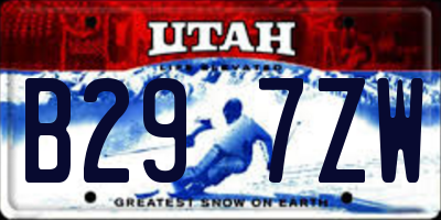 UT license plate B297ZW