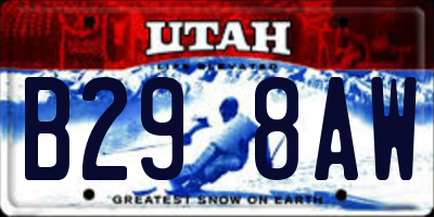 UT license plate B298AW