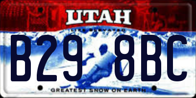 UT license plate B298BC