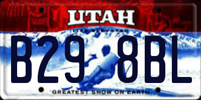UT license plate B298BL