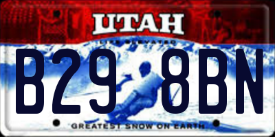 UT license plate B298BN