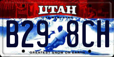 UT license plate B298CH
