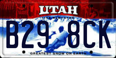 UT license plate B298CK