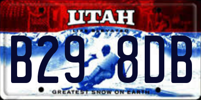UT license plate B298DB