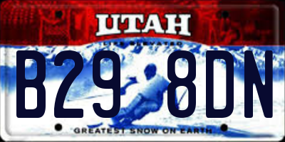 UT license plate B298DN