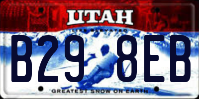UT license plate B298EB