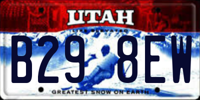 UT license plate B298EW