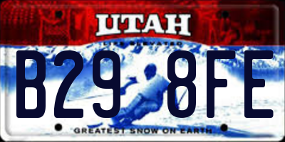UT license plate B298FE