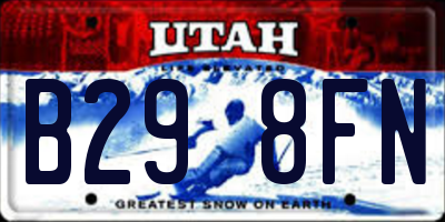 UT license plate B298FN