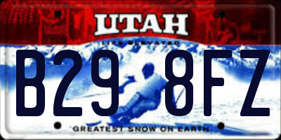 UT license plate B298FZ