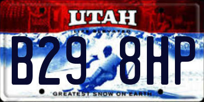 UT license plate B298HP