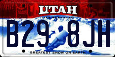 UT license plate B298JH