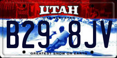 UT license plate B298JV